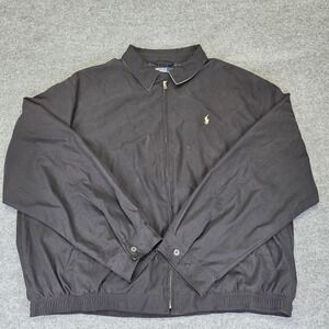 Vintage Polo Ralph Lauren Size XXL Harrington Full Zip Jacket Black Golf